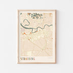 straubing germany map poster - image 1