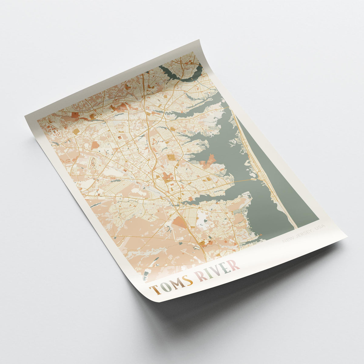 toms river, new jersey map poster - image 4