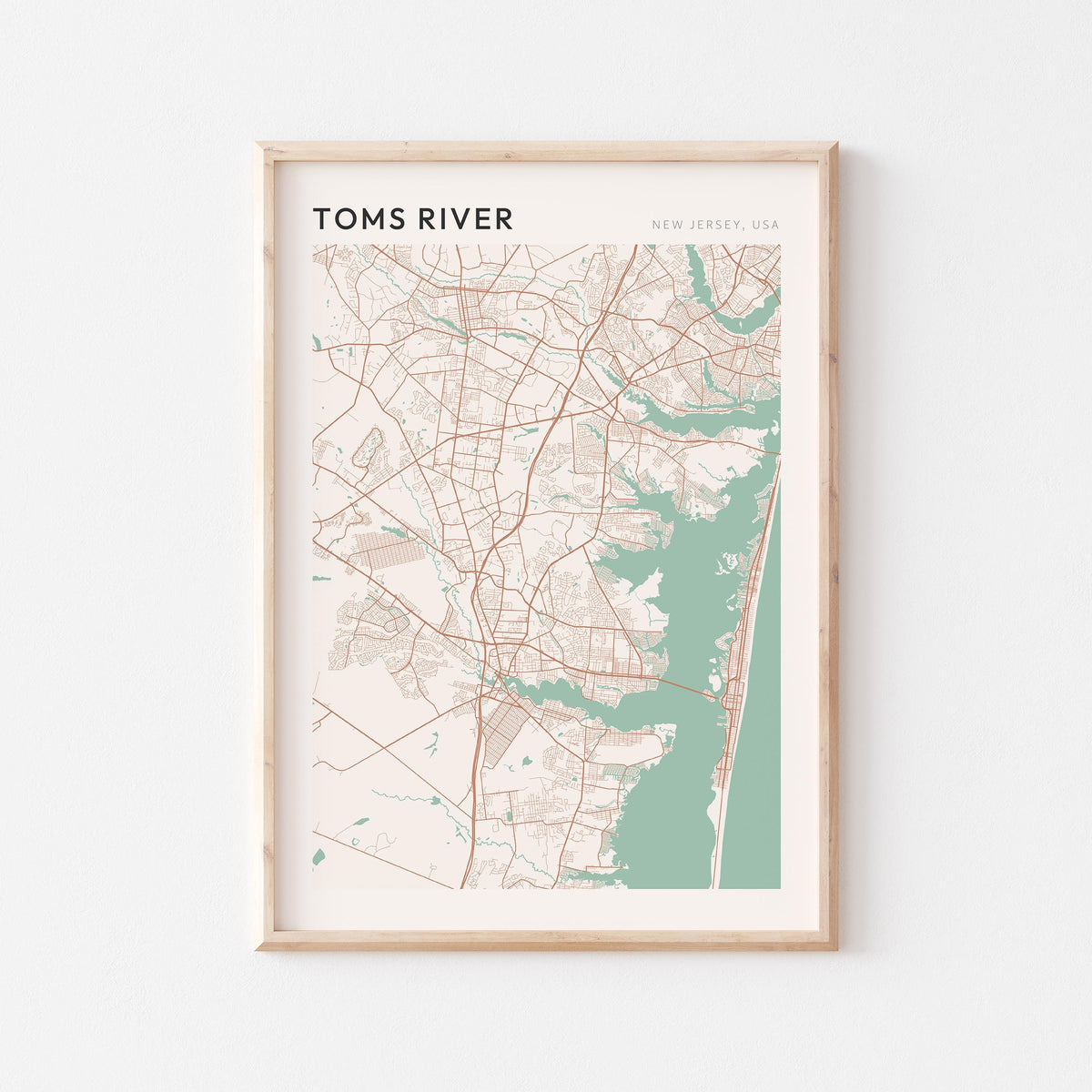 toms river, new jersey map poster - image 1