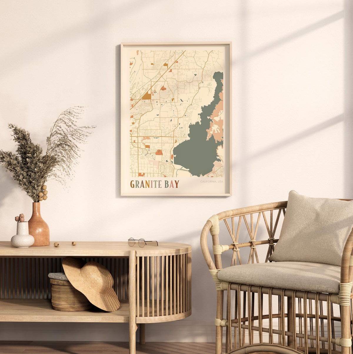 granite bay, california map poster - image 3