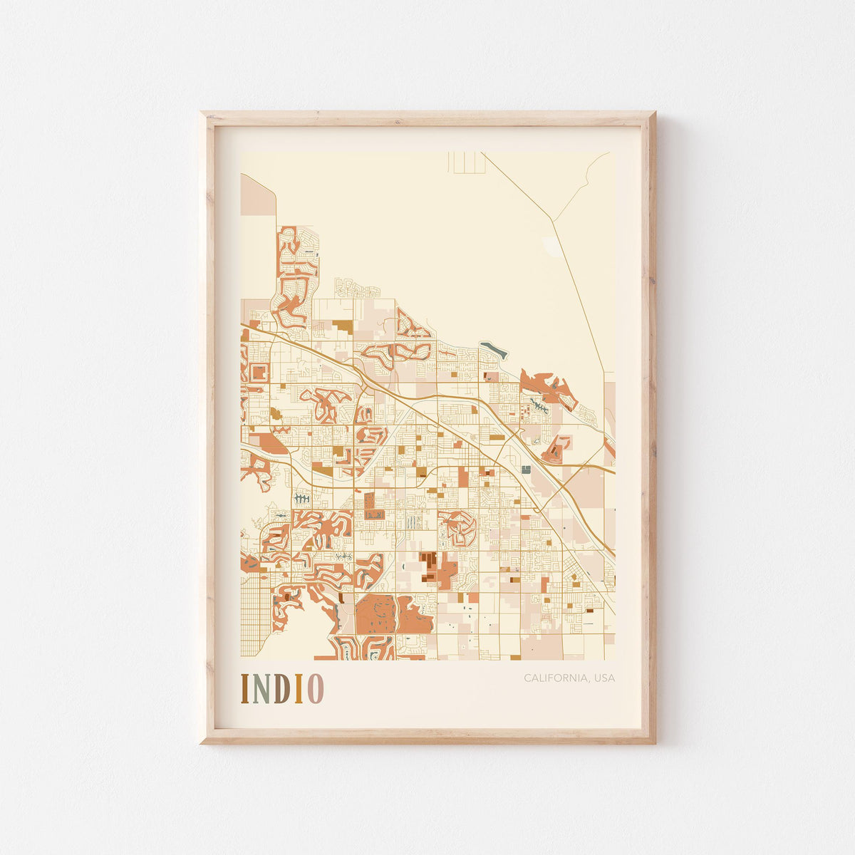 indio, california map poster - image 1
