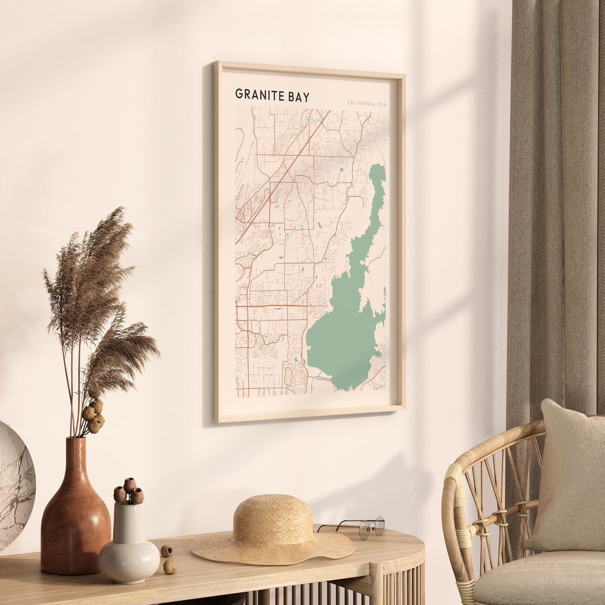 granite bay, california map poster - image 2
