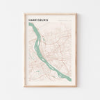 harrisburg, pennsylvania map poster - image 1