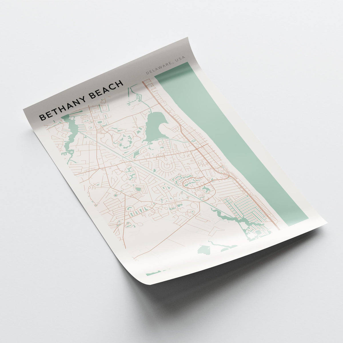 bethany beach, delaware map poster - image 4