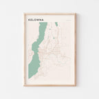 kelowna, british columbia map poster - image 1