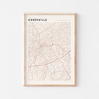 greenville, south carolina map poster - image 1