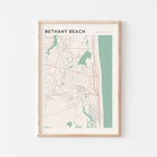 bethany beach, delaware map poster - image 1