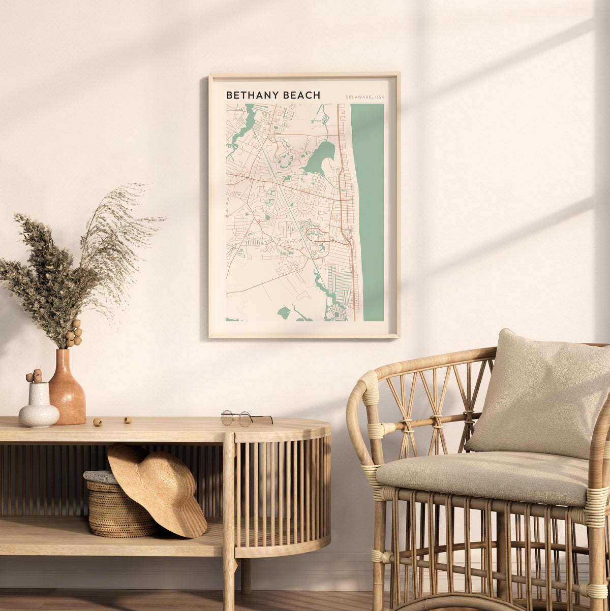 bethany beach, delaware map poster - image 3