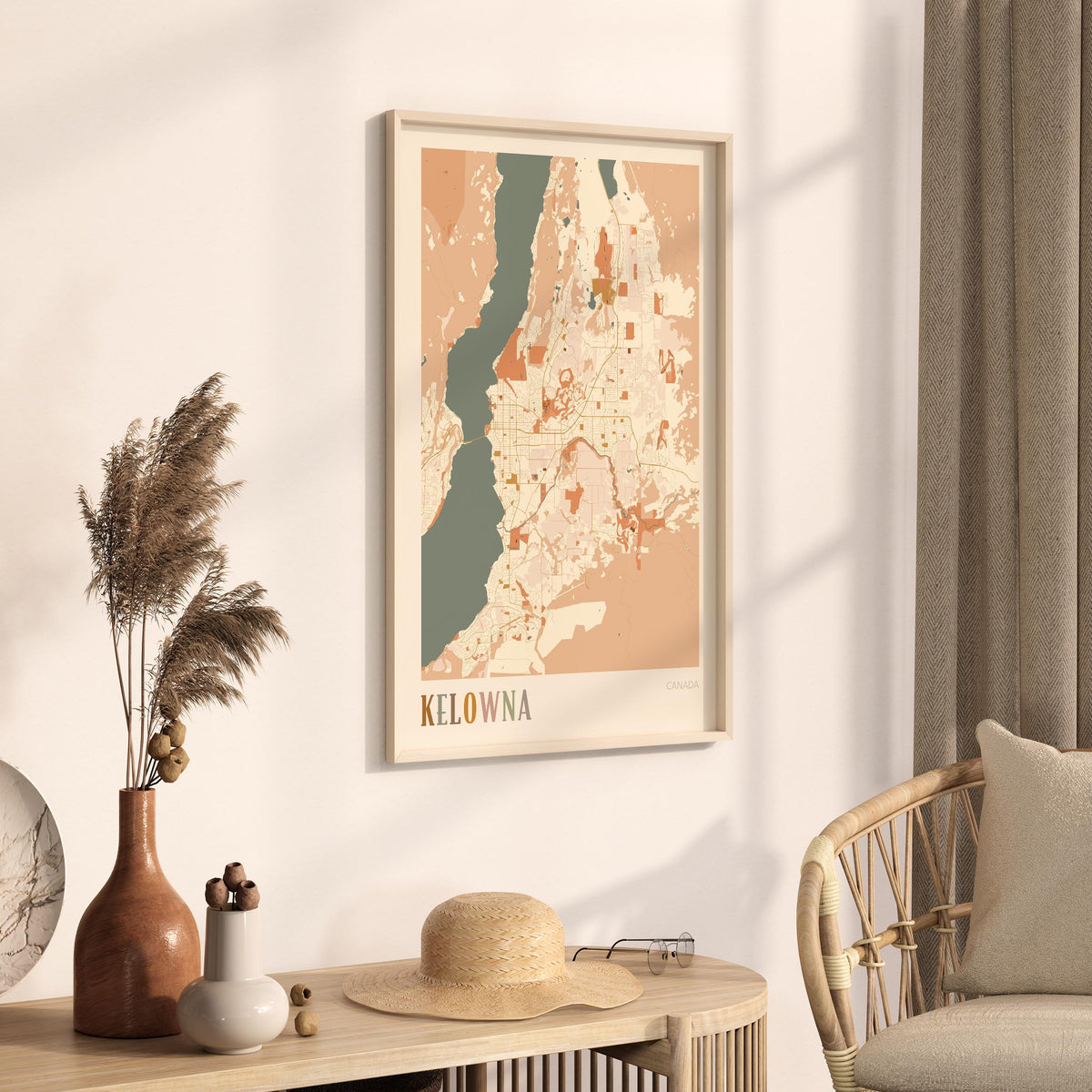 kelowna, british columbia map poster - image 2