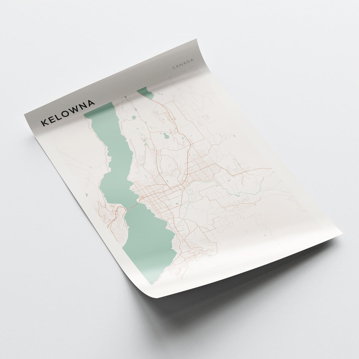 kelowna, british columbia map poster - image 4