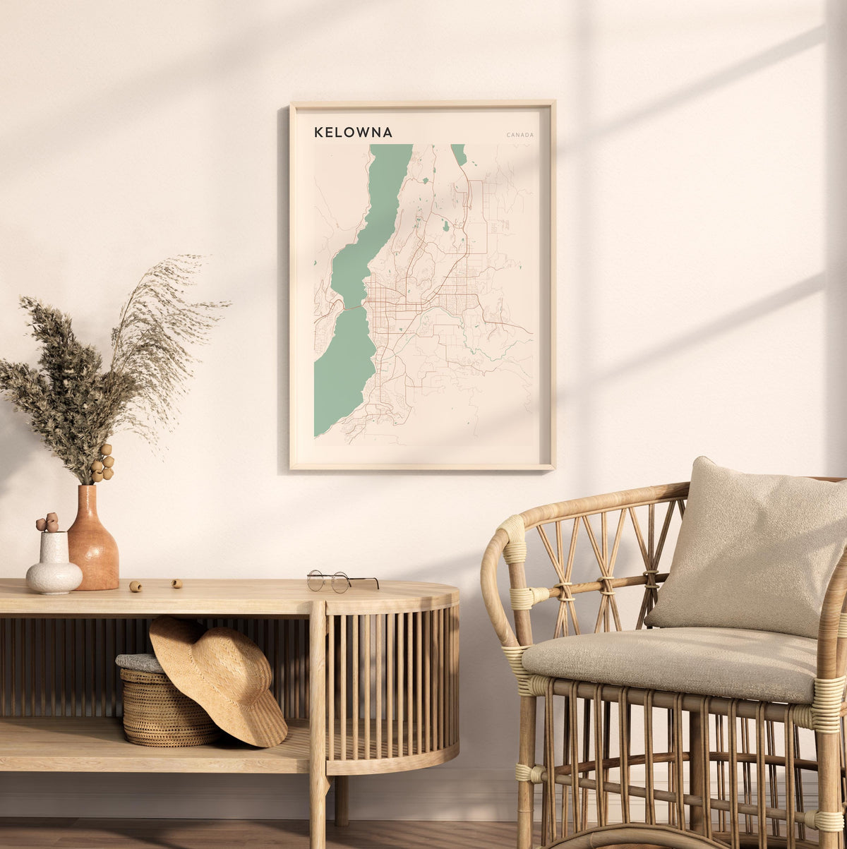 kelowna, british columbia map poster - image 3