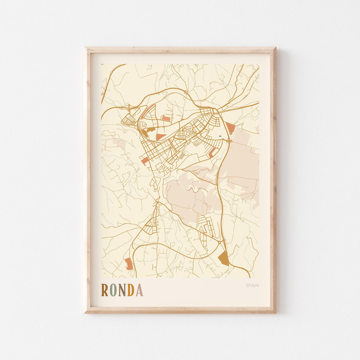 ronda spain map poster - image 1