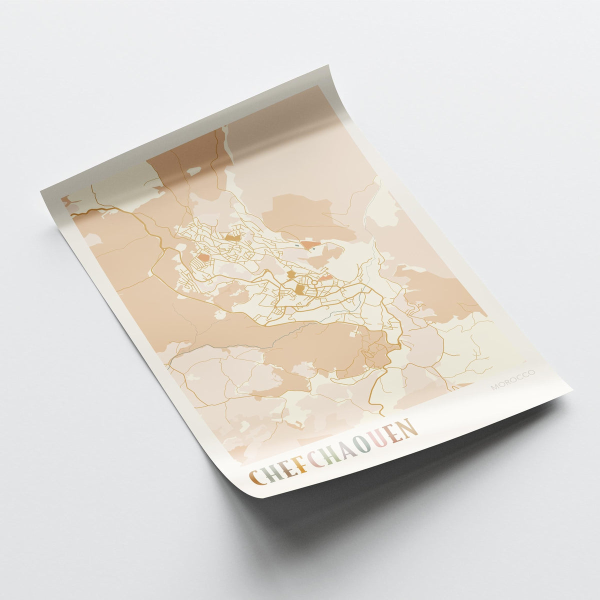 chefchaouen, morocco map poster - image 4