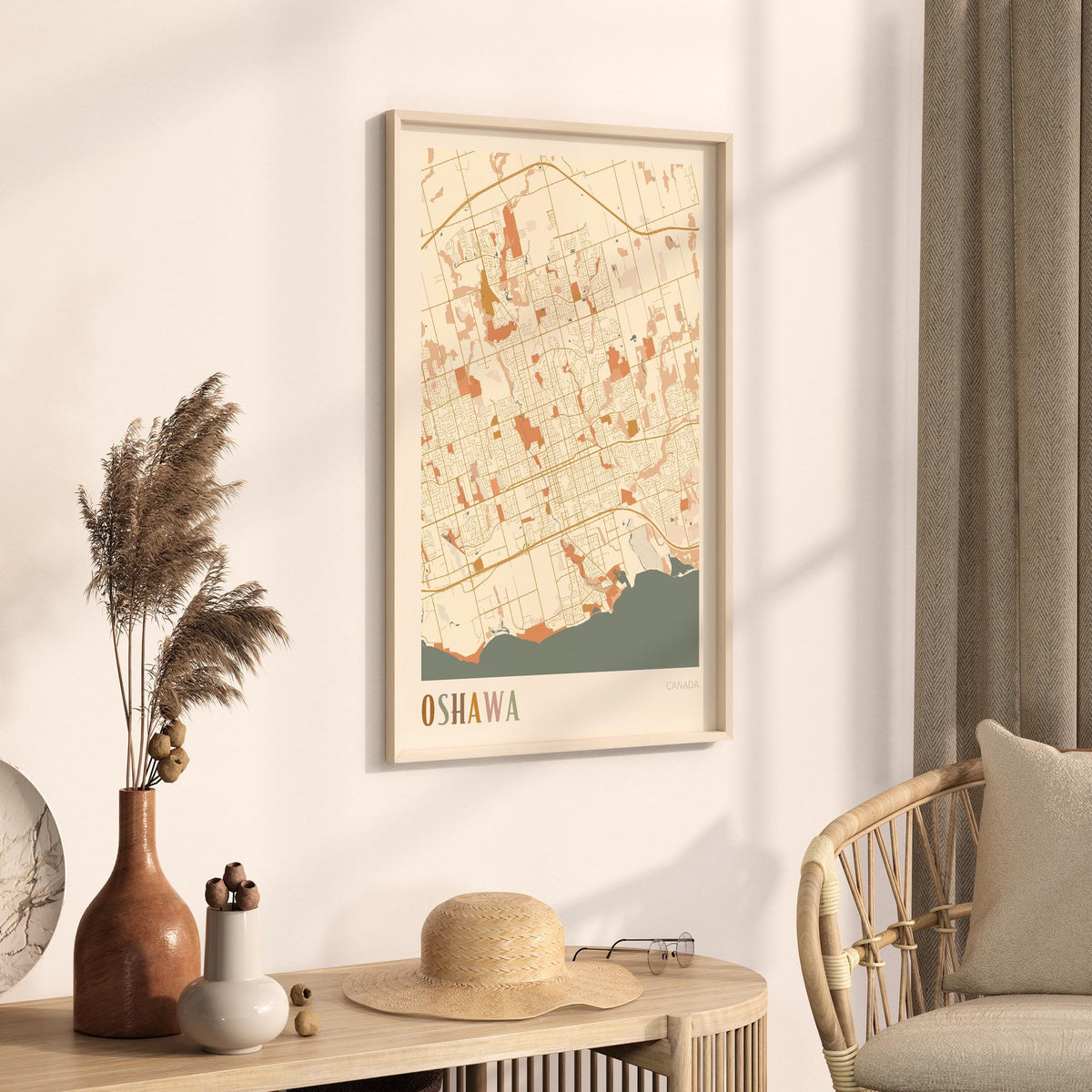 oshawa, ontario map poster - image 2
