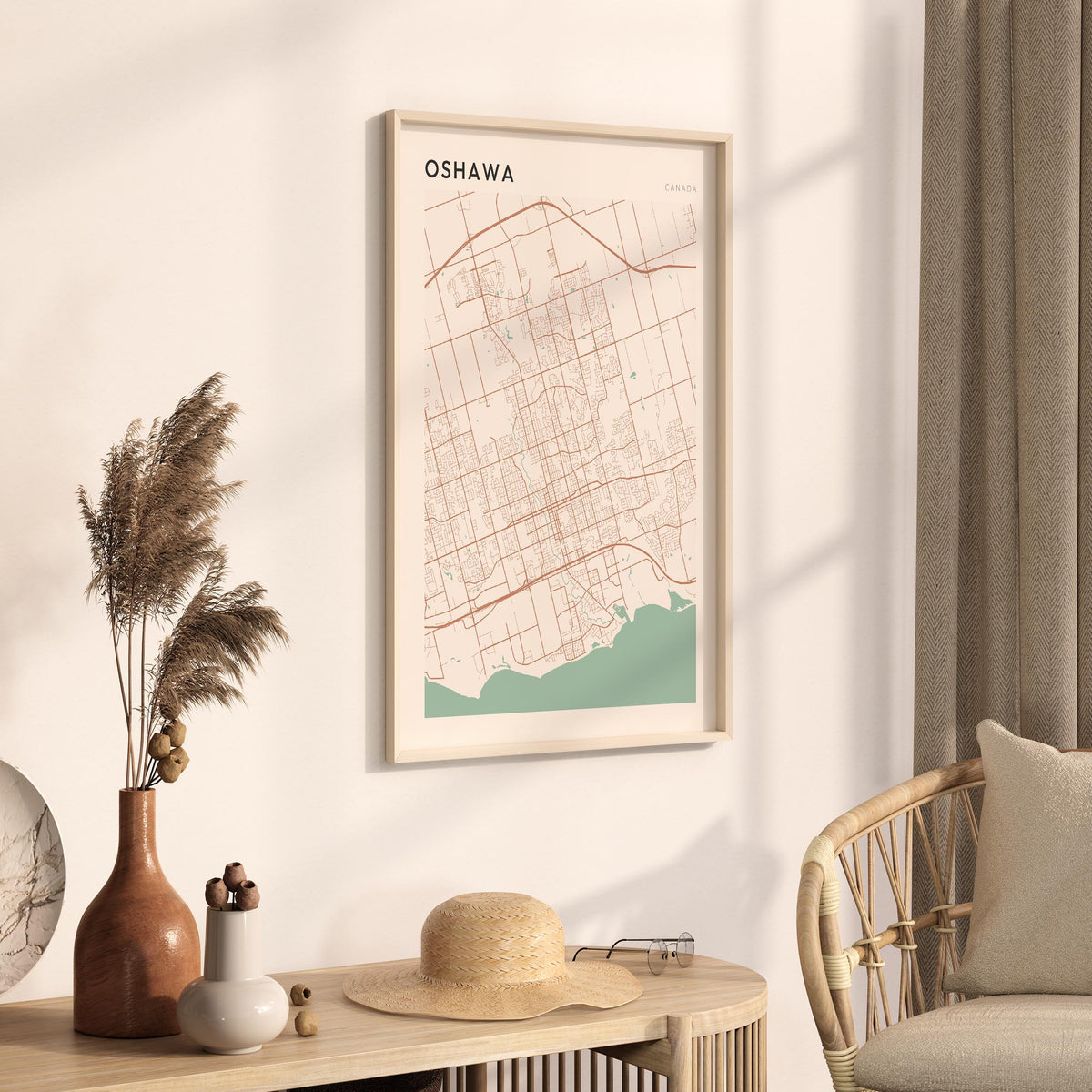 oshawa, ontario map poster - image 2