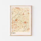 paris france map poster - image 1