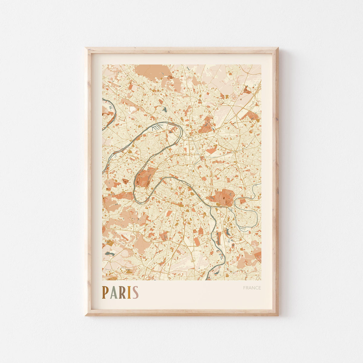 paris france map poster - image 1