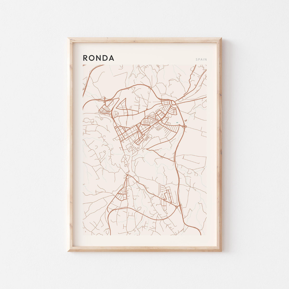 ronda spain map poster - image 1