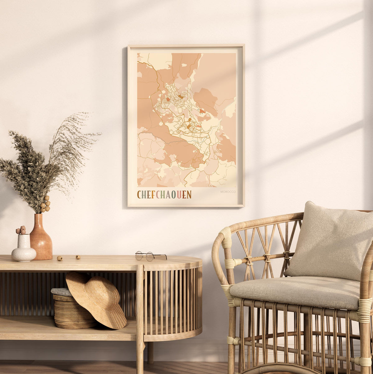 chefchaouen, morocco map poster - image 3