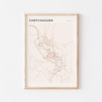 chefchaouen, morocco map poster - image 1