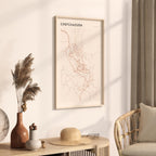 chefchaouen, morocco map poster - image 2
