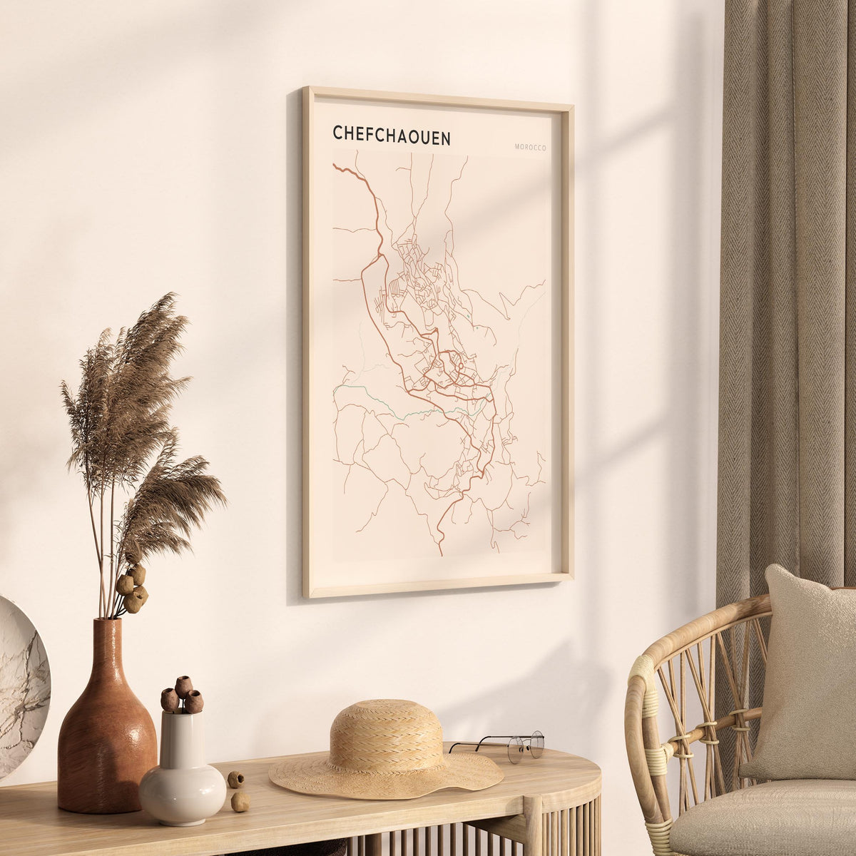 chefchaouen, morocco map poster - image 2