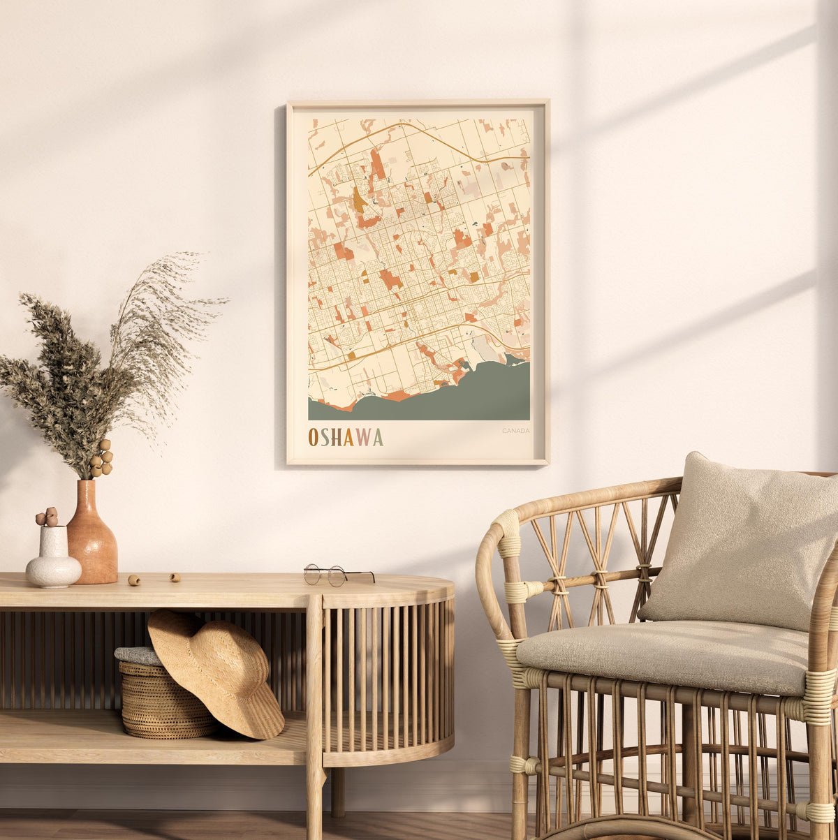 oshawa, ontario map poster - image 3