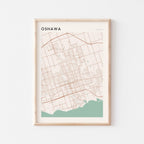 oshawa, ontario map poster - image 1