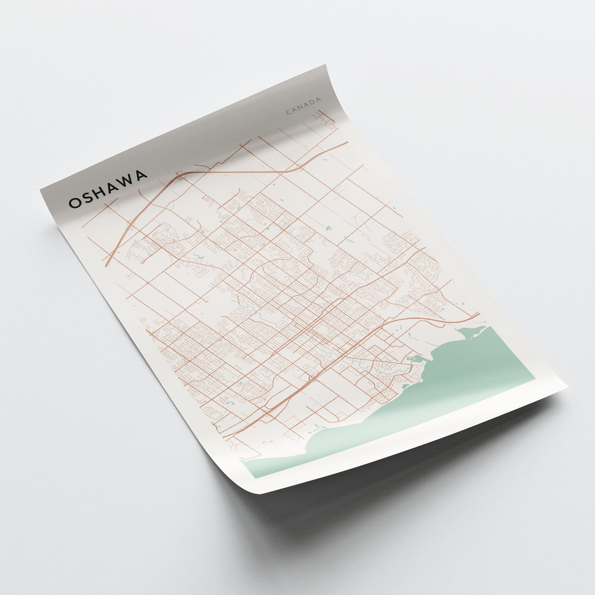 oshawa, ontario map poster - image 4