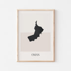 oman map poster
