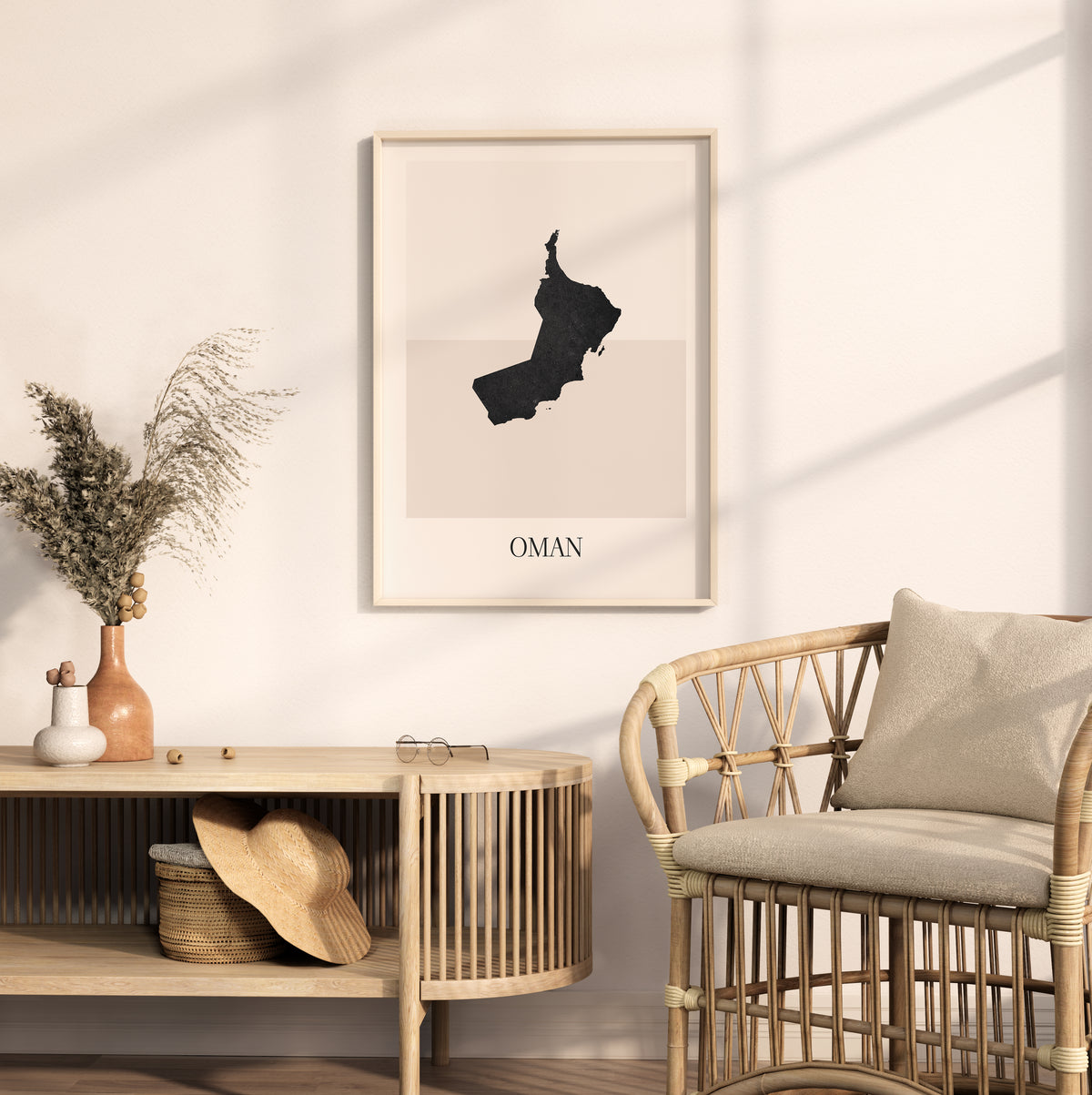 oman map poster